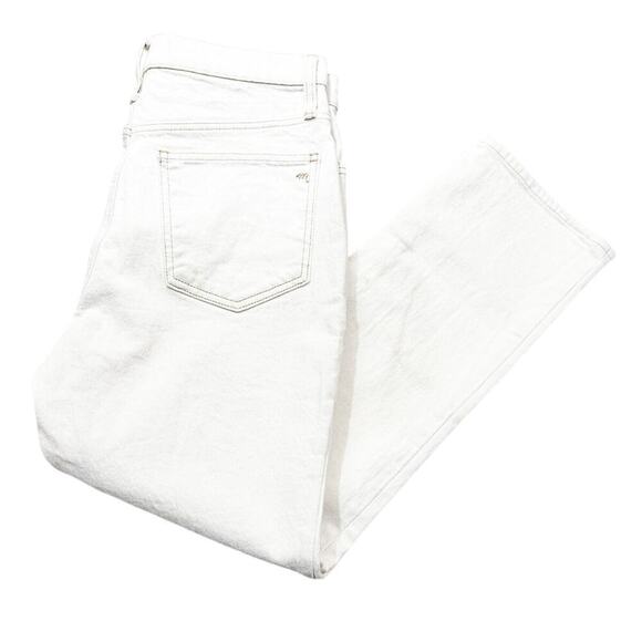 Madewell Slim Demi-Boot Bootcut Denim Jeans Button Fly Cream Size 28 - Picture 9 of 9